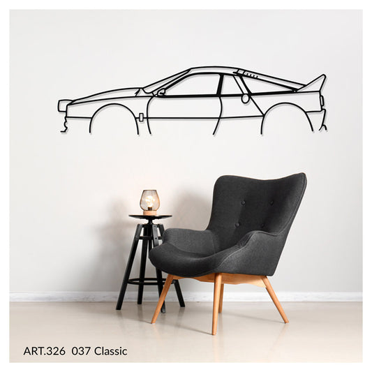 037 CLASSIC - Metal car silhouette