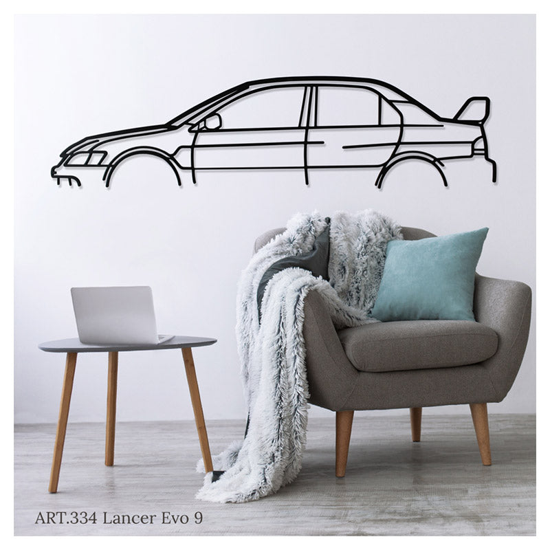 LANCER EVO 9 - Metal car silhouette - Ravasicorse