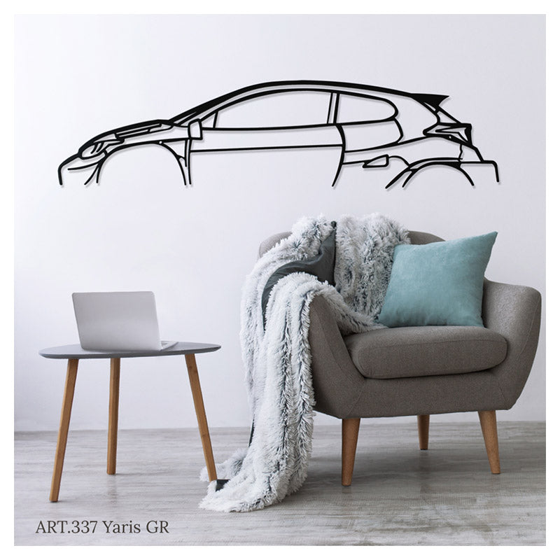 YARIS GR - Metal car silhouette - Ravasicorse