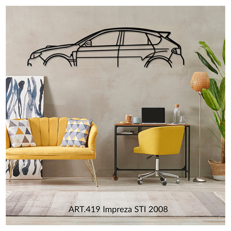 IMPREZA STI 2008 - Metal car silhouette - Ravasicorse