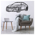 M4 F82 (front) - Metal car silhouette - Ravasicorse