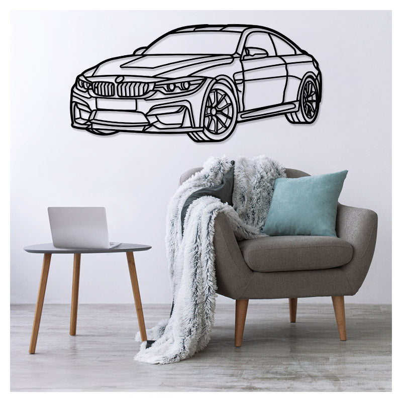 M4 F82 (front) - Metal car silhouette - Ravasicorse