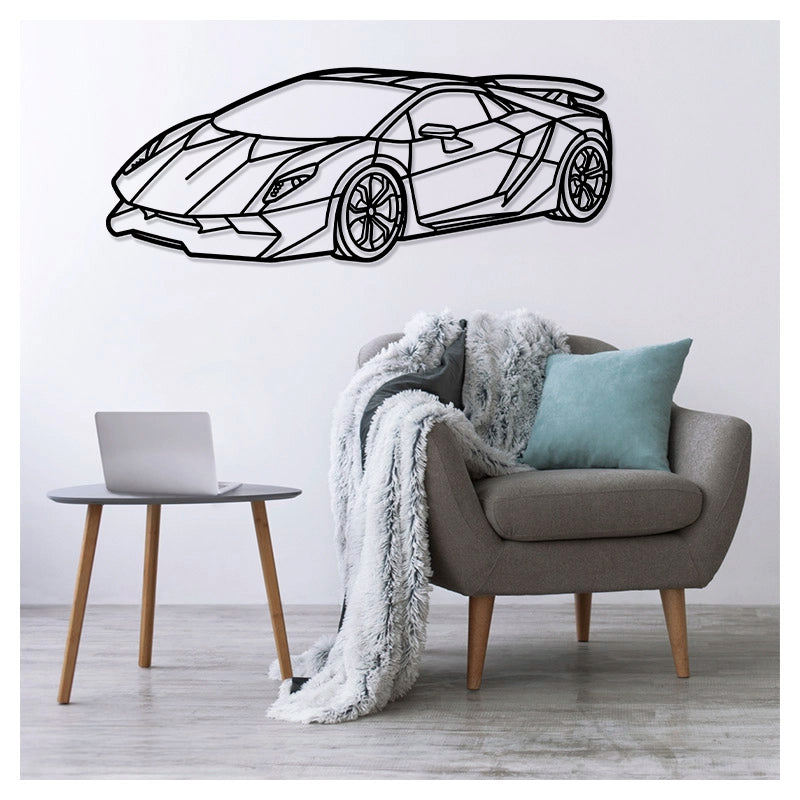 SESTO ELEMENTO Front - Metal car silhouette