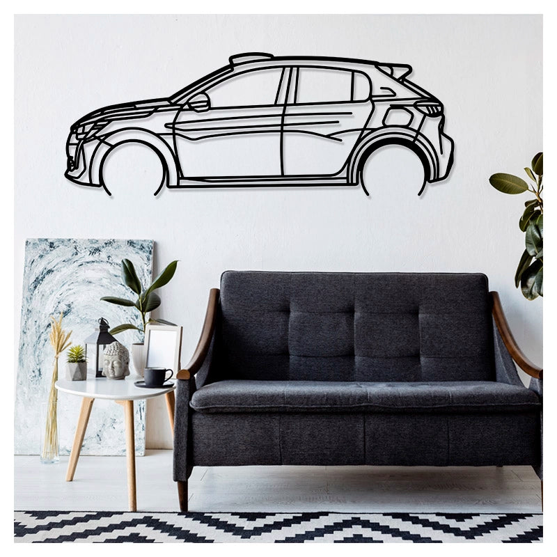 208 RALLY 4 - Metal car silhouette