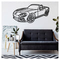 124 SPIDER Front - Metal car silhouette
