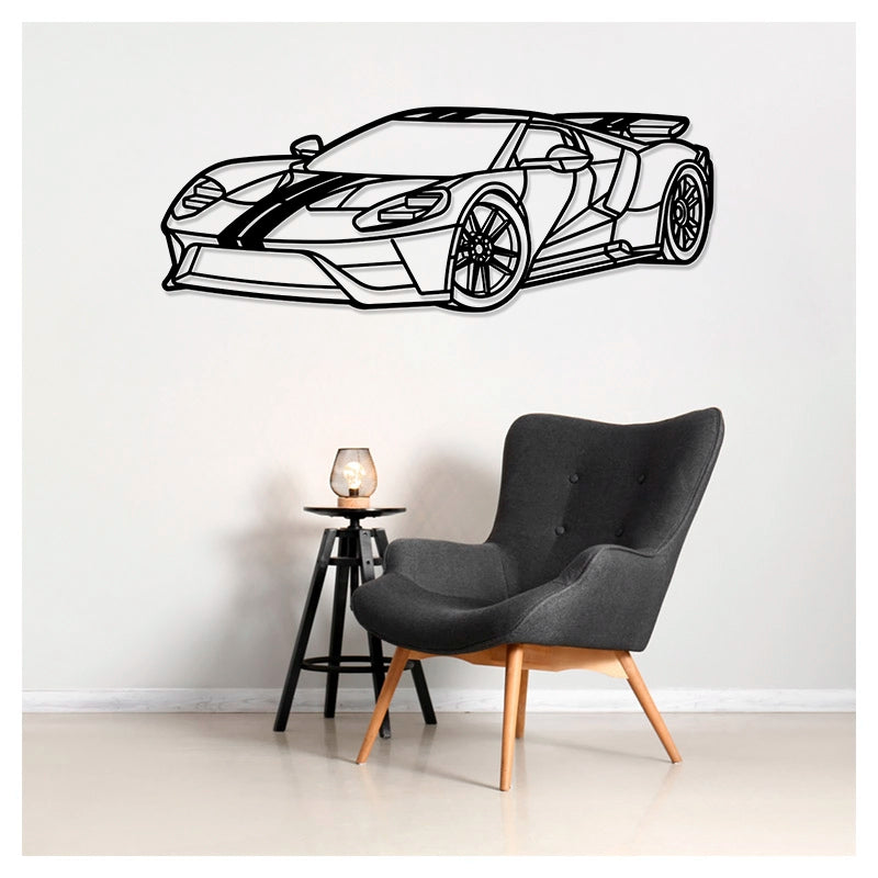 GT 2018 Front - Metal car silhouette