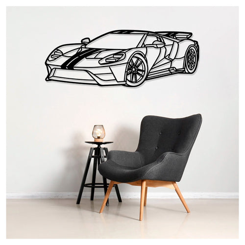 GT 2018 Front - Metal car silhouette