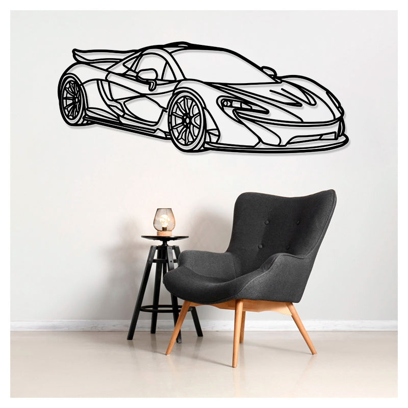 P1 Front - Metal car silhouette