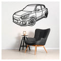 SWIFT Front - Metal car silhouette