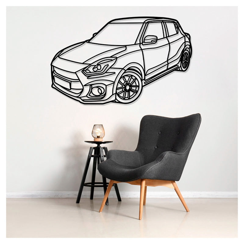 SWIFT Front - Metal car silhouette