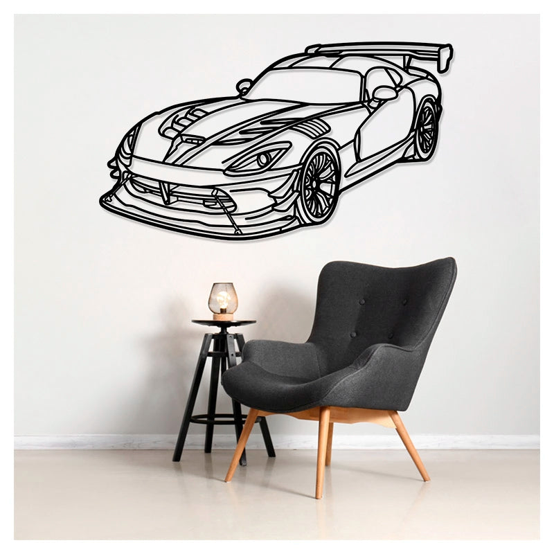 VIPER GTC ACR Front - Metal car silhouette