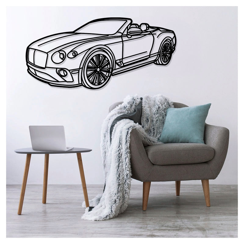 CONTINENTAL GTC Front - Metal car silhouette