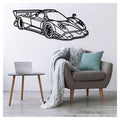 ZONDA R Front - Metal car silhouette