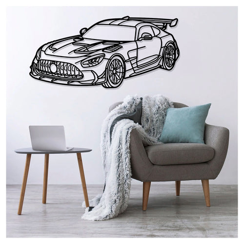 AMG GT BLACK SERIES Front - Metal car silhouette