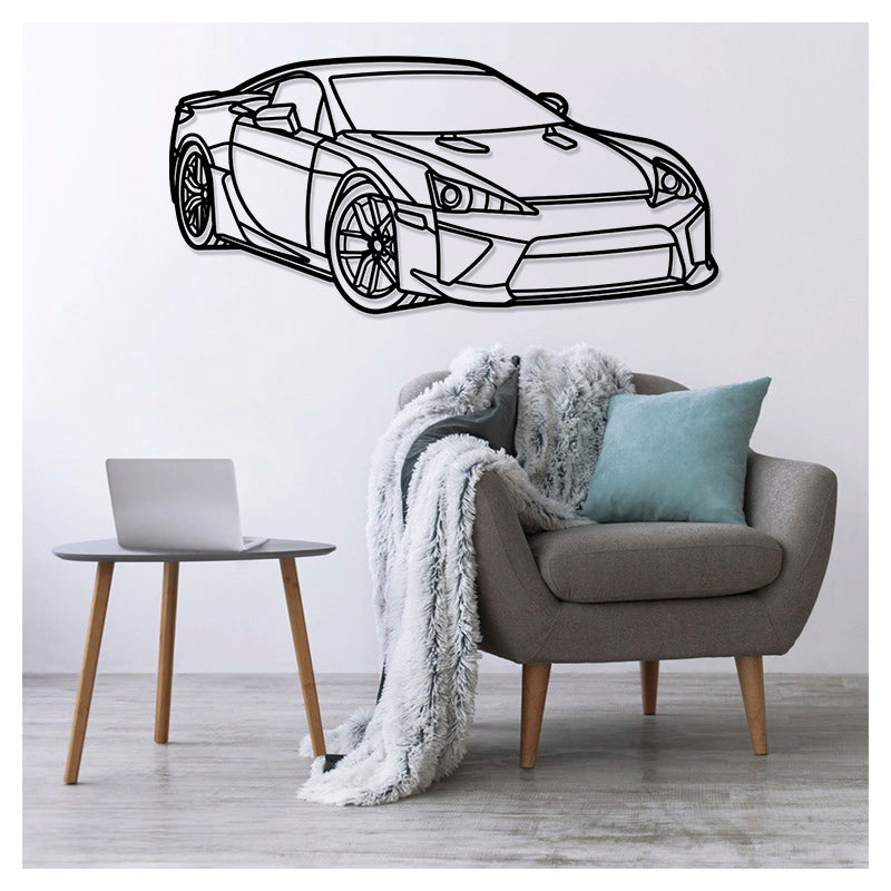 LFA Front - Metal car silhouette