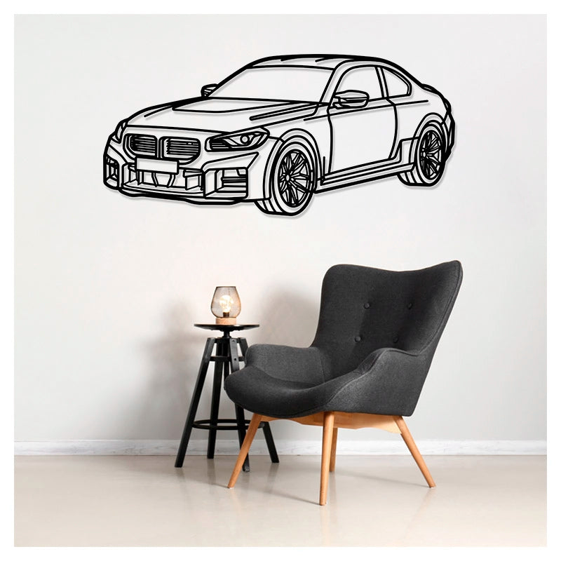 M2 G87 Front - Metal car silhouette