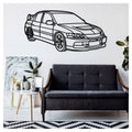 LANCER EVO 9 Front - Metal car silhouette