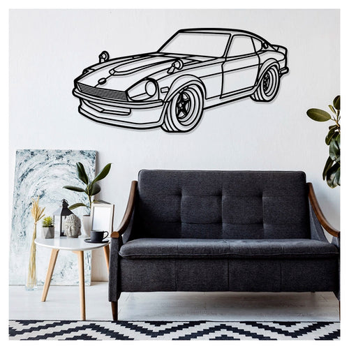 FAIRLADY Z 1969 Front - Metal car silhouette