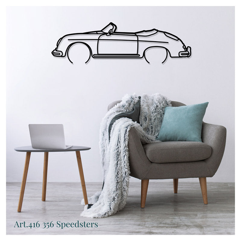356 SPEEDSTER - Metal car silhouette - Ravasicorse