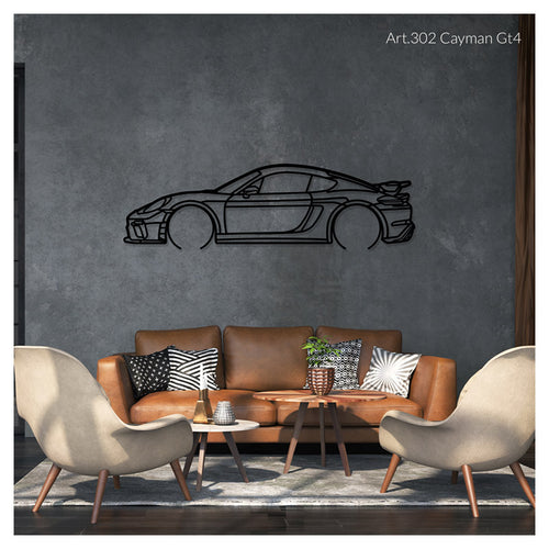 CAYMAN GT4 - Metal car silhouette - Ravasicorse