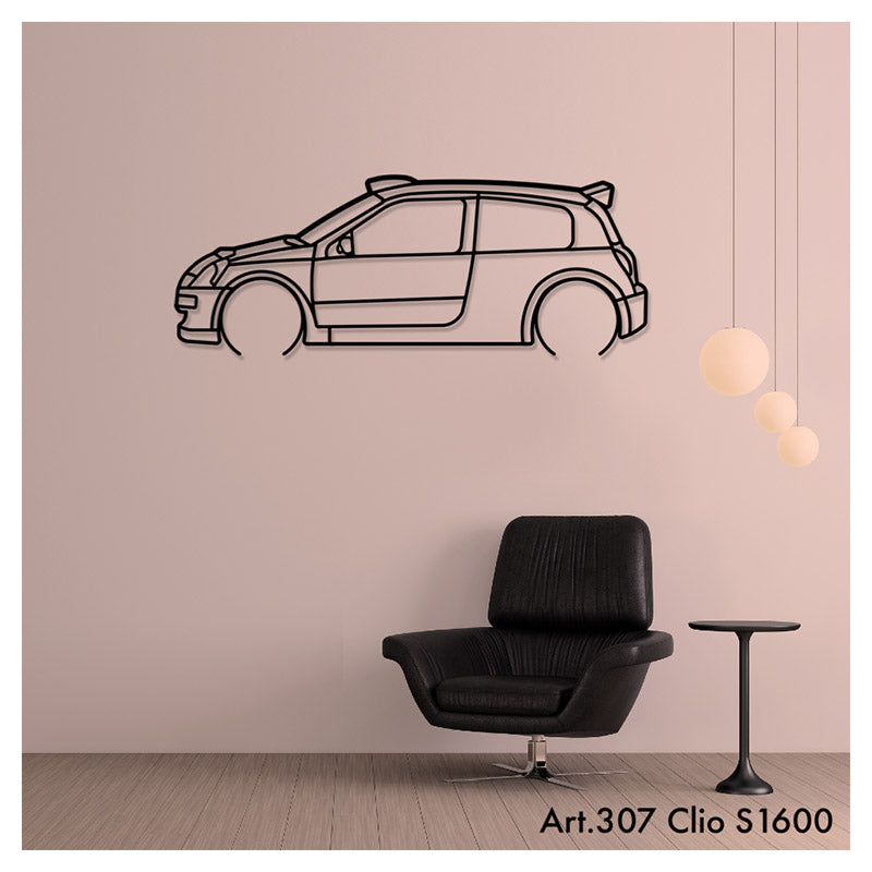 CLIO S1600 - Metal car silhouette - Ravasicorse