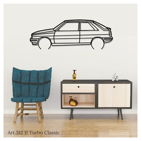 11 TURBO CLASSIC - Metal car silhouette