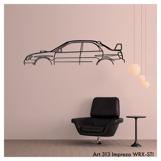 IMPREZA WRX-STI - Metal car silhouette