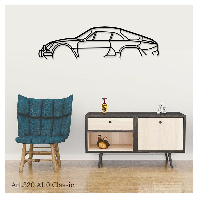 A110 CLASSIC - Metal car silhouette - Ravasicorse