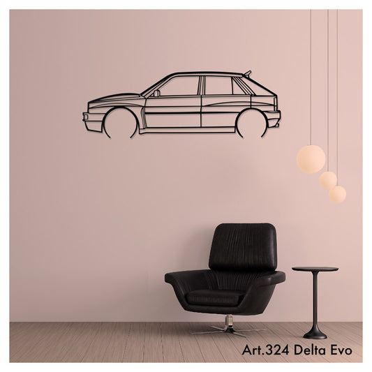 DELTA EVO - Metal car silhouette