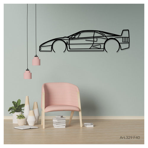 F40 - Metal car silhouette - Ravasicorse