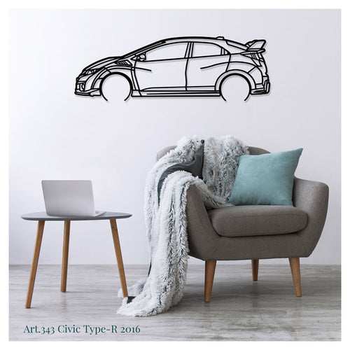 CIVIC TYPE R 2016 - Metal car silhouette - Ravasicorse