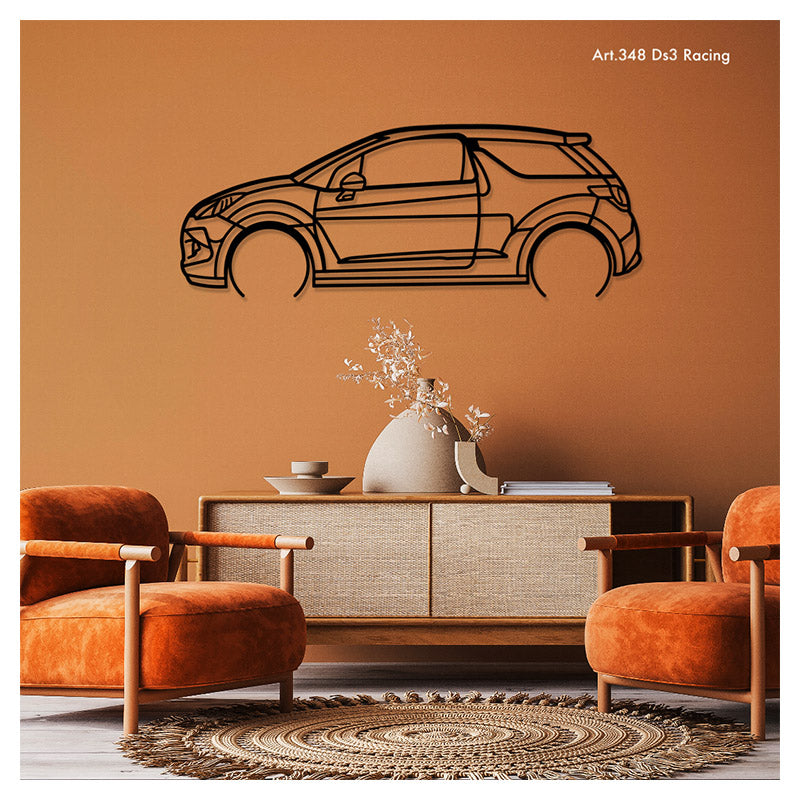 DS3 RACING - Metal car silhouette - Ravasicorse
