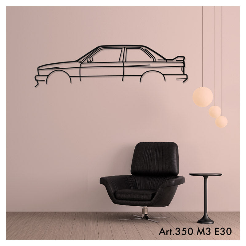 M3 E30 - Metal car silhouette - Ravasicorse