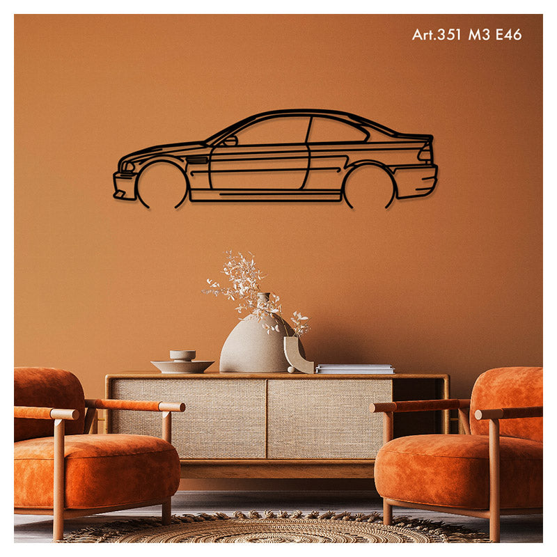 M3 E46 - Metal car silhouette - Ravasicorse