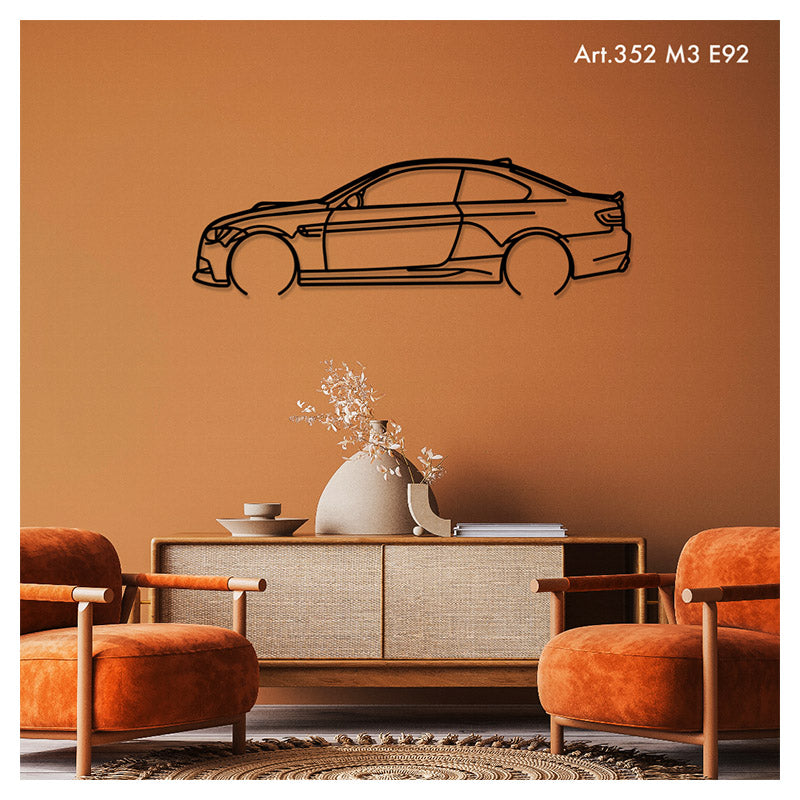 M3 E92 - Metal car silhouette - Ravasicorse