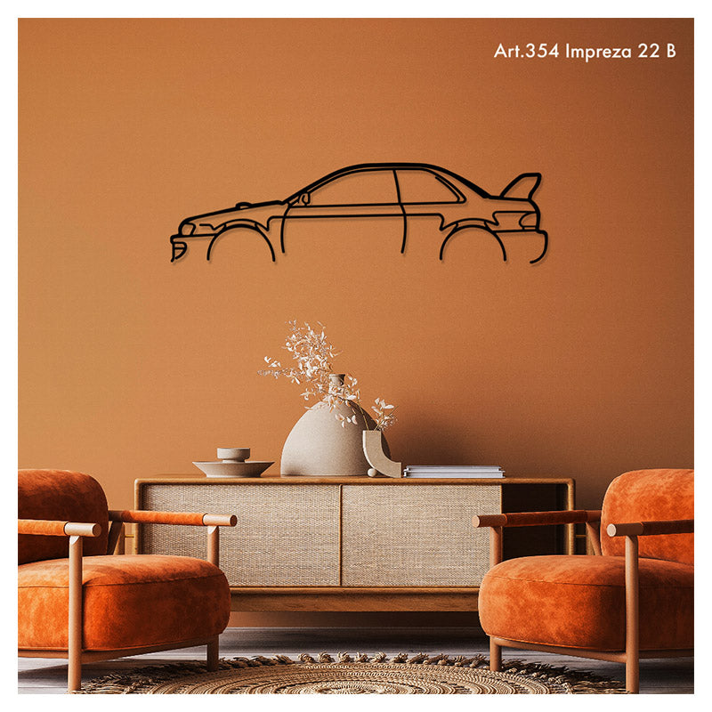IMPREZA 22 B - Metal car silhouette - Ravasicorse