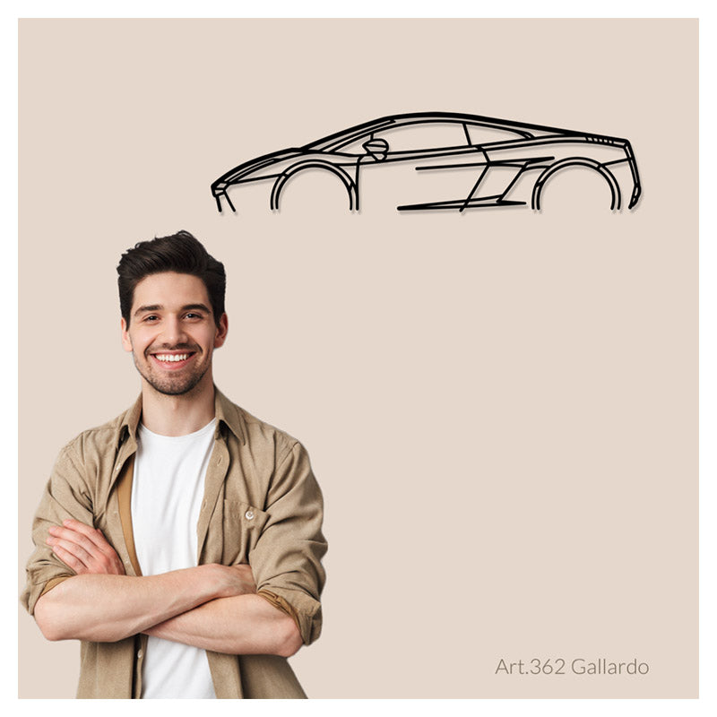 GALLARDO - Metal car silhouette - Ravasicorse