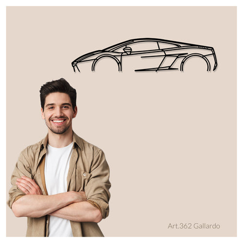 GALLARDO - Metal car silhouette - Ravasicorse