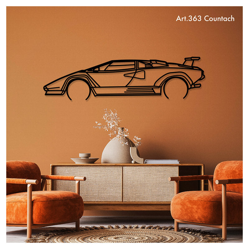 COUNTACH - Metal car silhouette - Ravasicorse