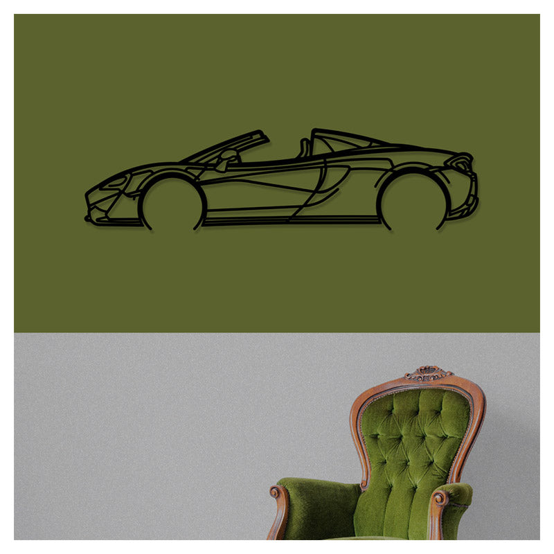 570 S SPIDER - Metal car silhouette - Ravasicorse