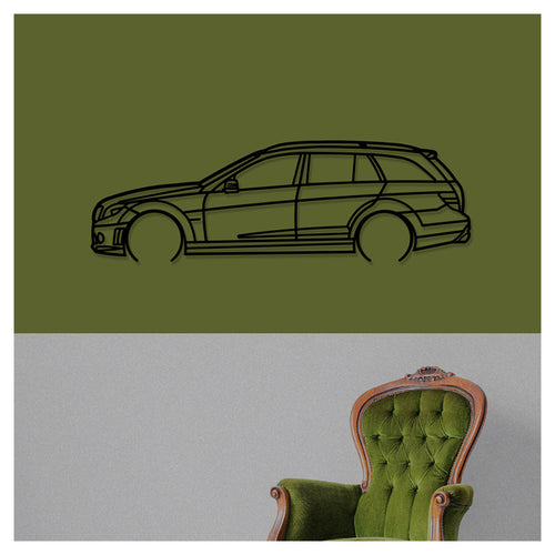 C63 STATION WAGON 2011 - Metal car silhouette - Ravasicorse