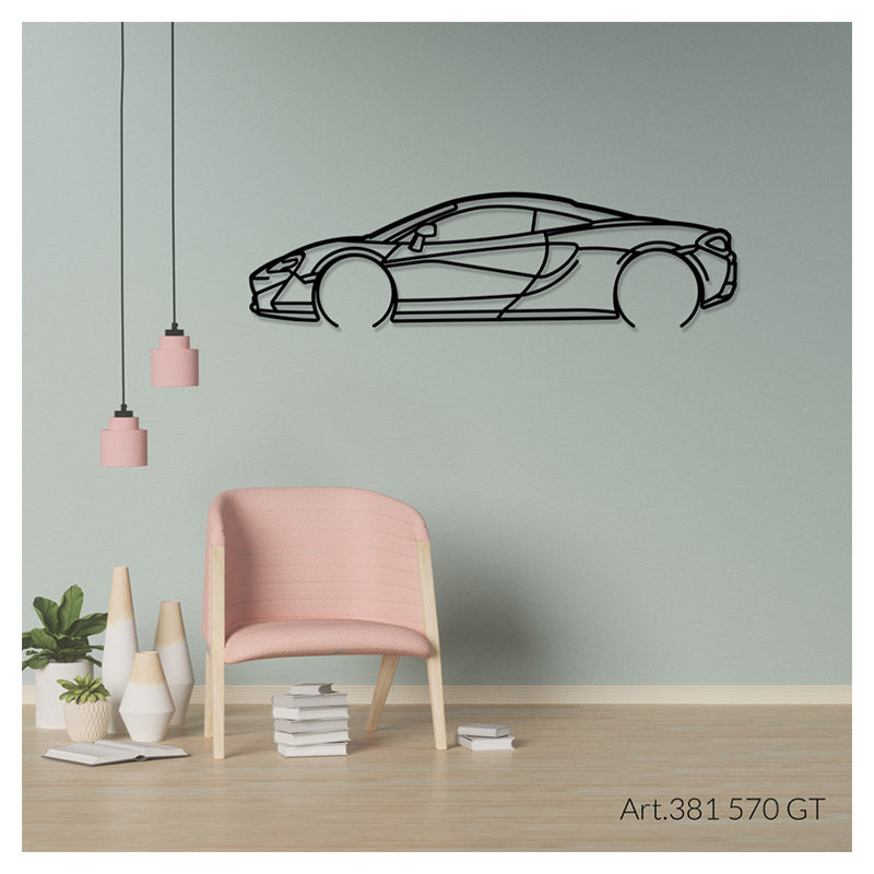 570 GT - Metal car silhouette - Ravasicorse