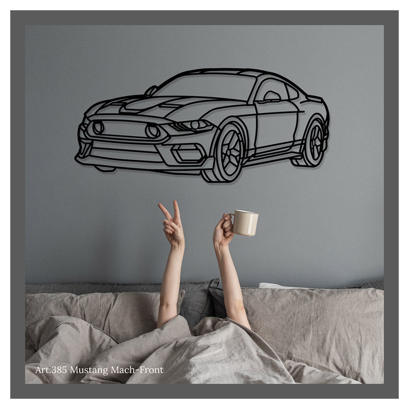 Mustang Mach (front) - Metal car silhouette - Ravasicorse