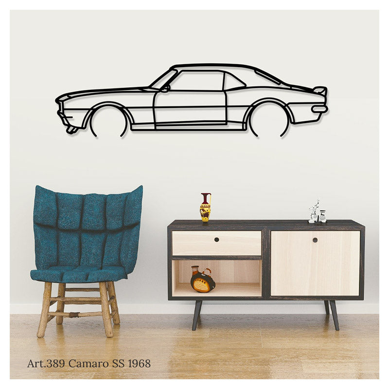 CAMARO SS 1968 - Metal car silhouette - Ravasicorse