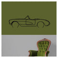 CORVETTE CLASSIC 1957 - Metal car silhouette - Ravasicorse