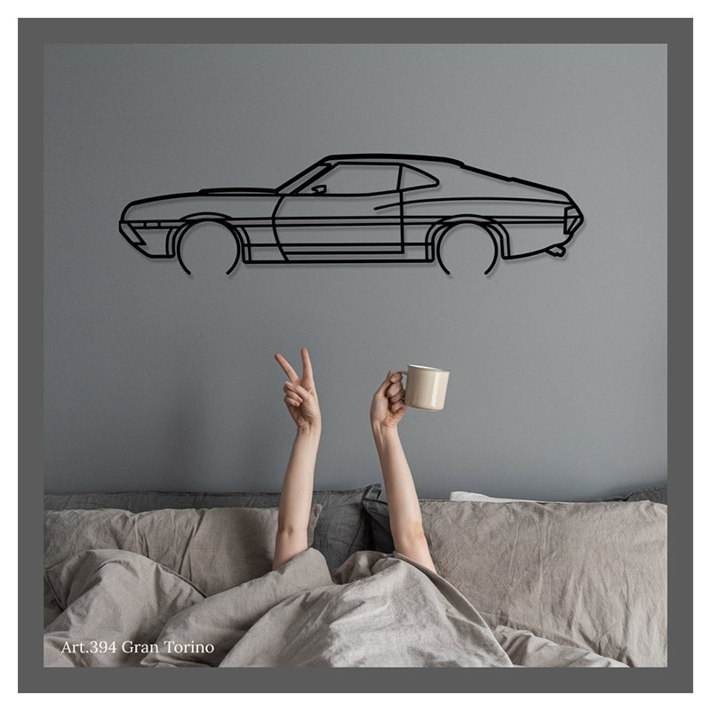 GRAN TORINO - Metal car silhouette - Ravasicorse