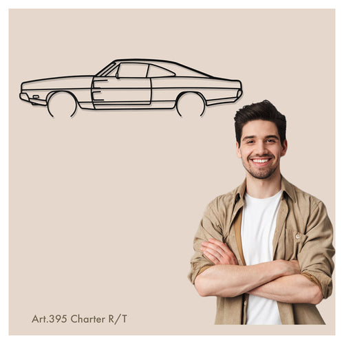 CHARGER R/T - Metal car silhouette - Ravasicorse