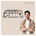 T1 FURGONE 64 - Metal car silhouette - Ravasicorse