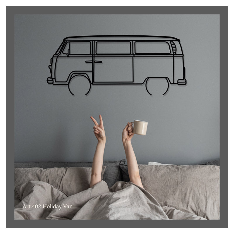 T2 FURGONE HOLIDAY - Metal car silhouette - Ravasicorse
