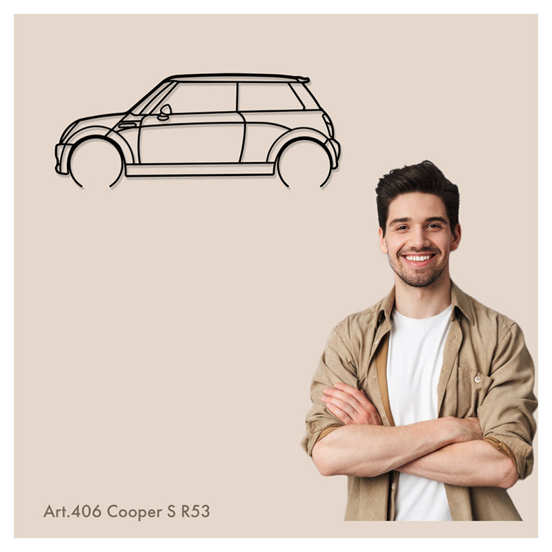 COOPER S R53 - Metal car silhouette - Ravasicorse